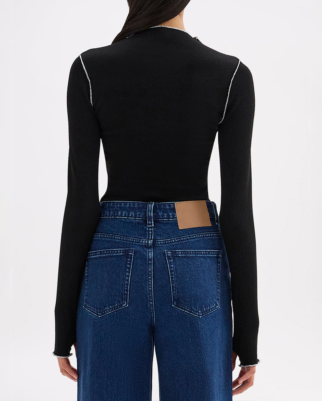 Aslan Long Sleeve Top - Black - Nude Lucy