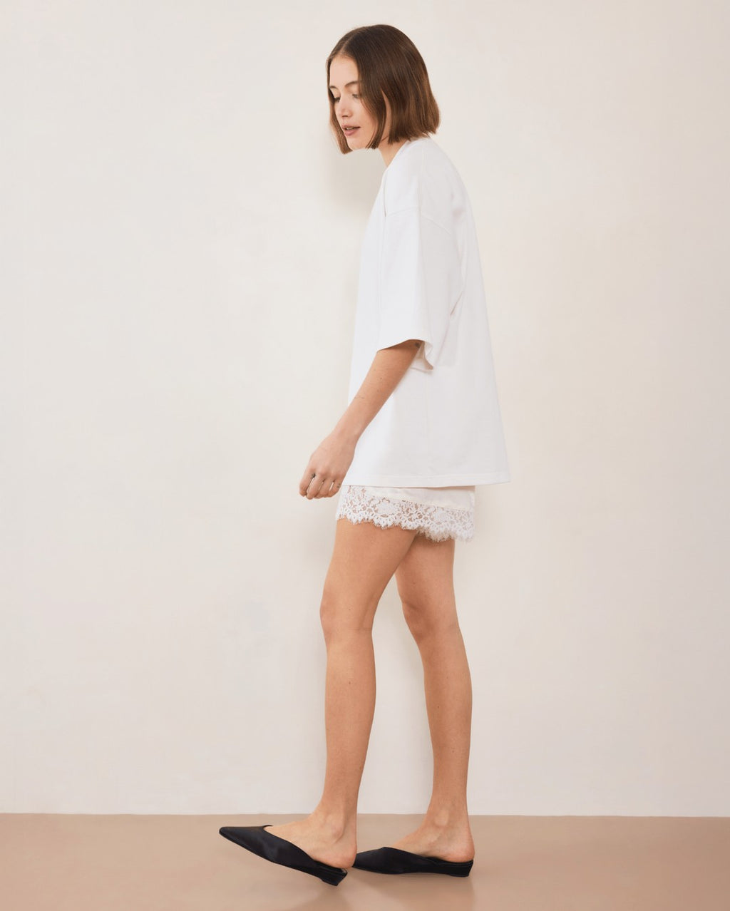 Chroma 3/4 Sleeve Tee - White - Commonplace Essentials