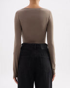 Daniya Long Sleeve Top - Truffle - Nude Lucy