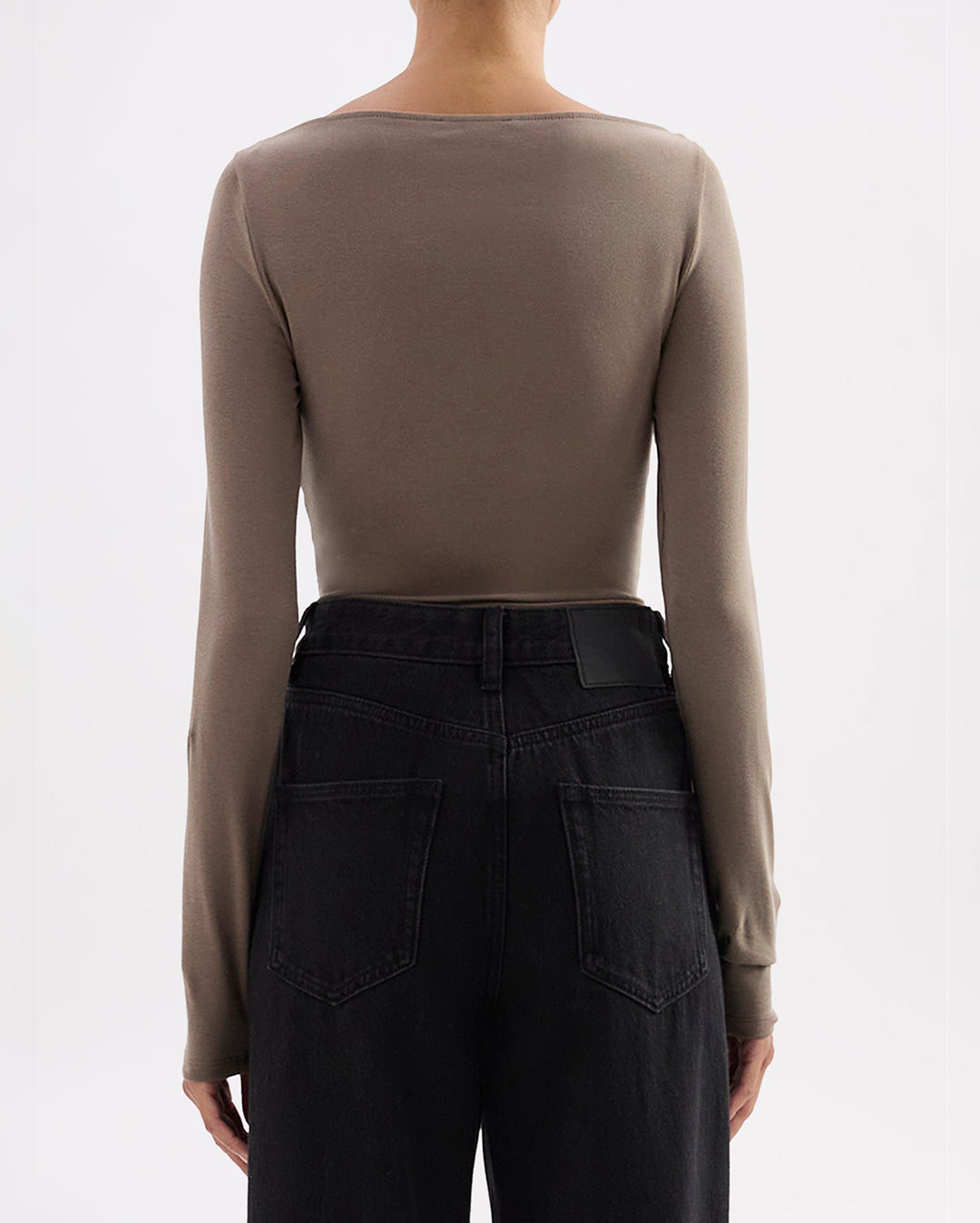 Daniya Long Sleeve Top - Truffle - Nude Lucy