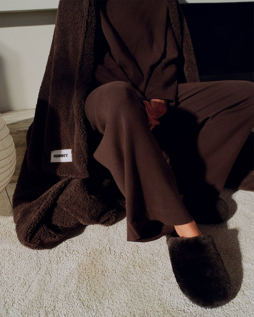 Sheepskin Slippers - Chocolate - Hommey