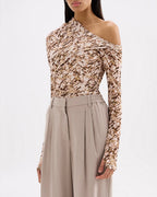 Liora Long Sleeve Mesh Top - Liora - Nude Lucy
