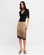 Lucia Skirt - Taupe by Madison the Label - view 4