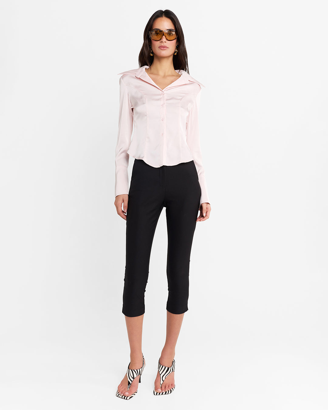 Renna Capris - Black by Madison the Label - view 4
