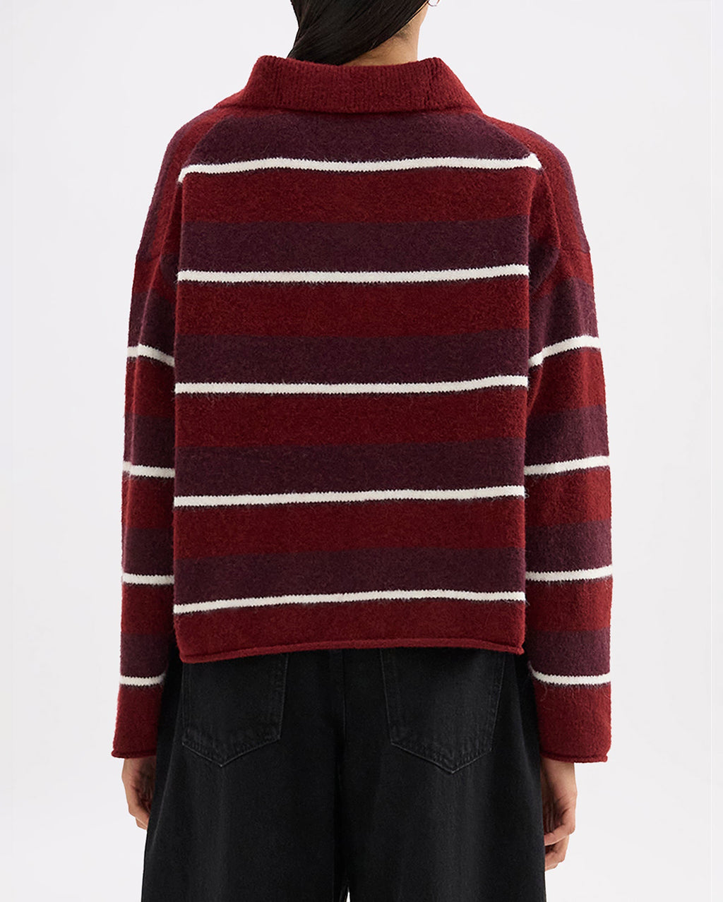 Maia Rugby Knit - Mulberry Stripe - Nude Lucy