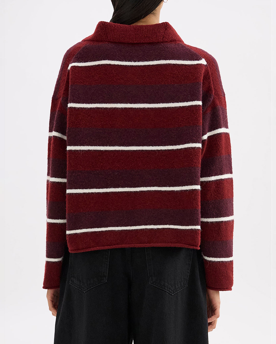 Maia Rugby Knit - Mulberry Stripe - Nude Lucy
