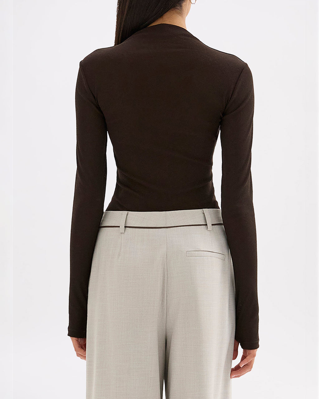 Marti Mesh Top - Espresso - Nude Lucy