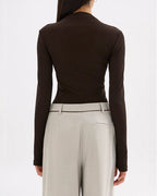 Marti Mesh Top - Espresso - Nude Lucy