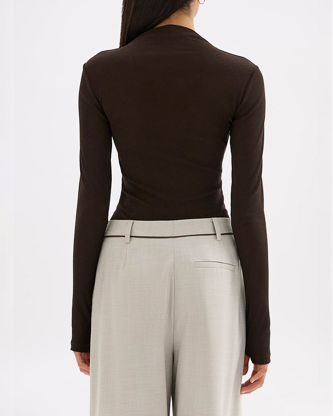 Marti Mesh Top - Espresso - Nude Lucy