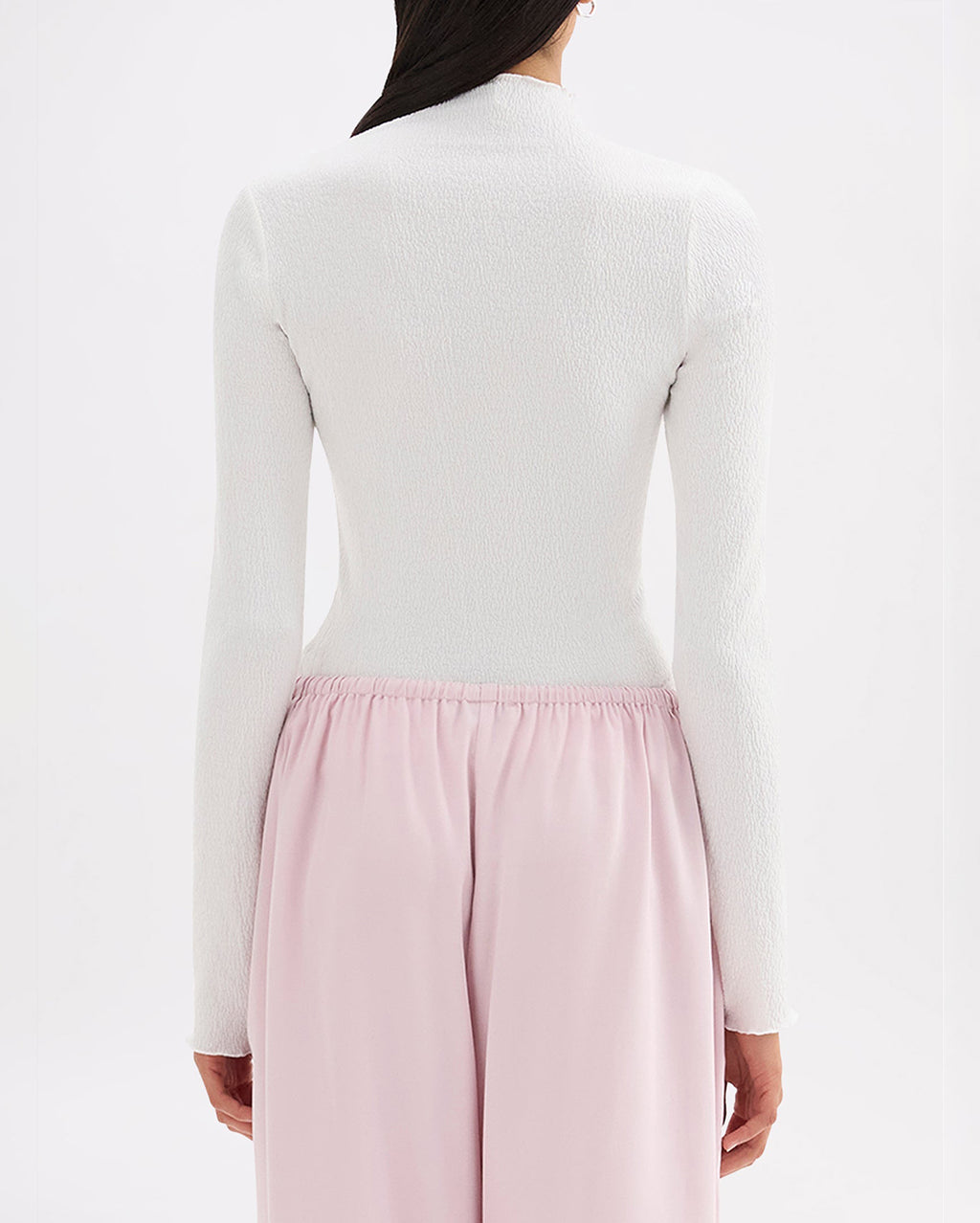 Mimi Long Sleeve Top - Salt - Nude Lucy