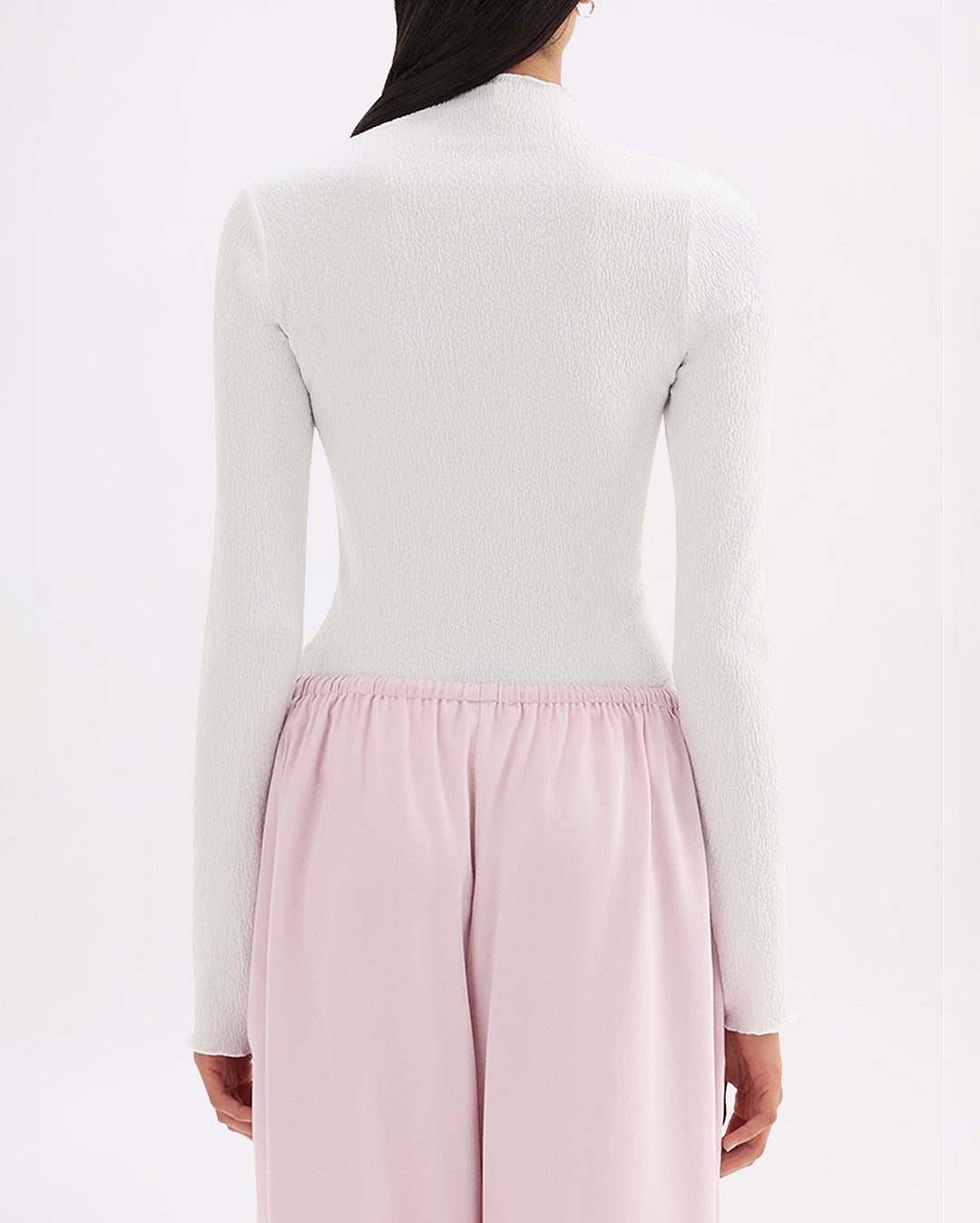 Mimi Long Sleeve Top - Salt - Nude Lucy