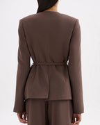 Nadia Jacket - Chocolate - Nude Lucy