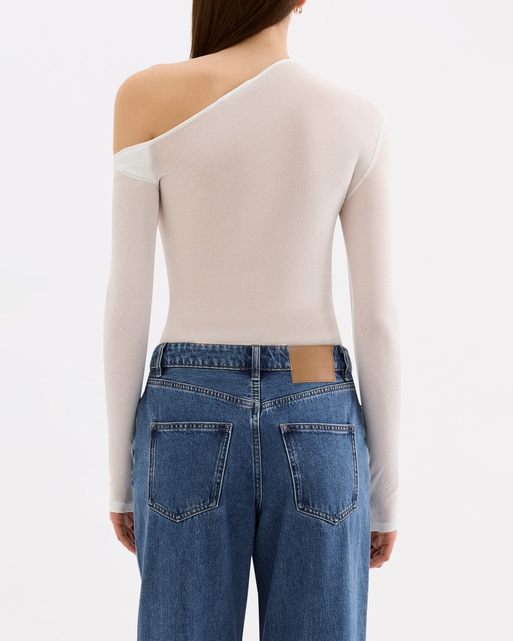 Piper Mesh Long Sleeve Top - Salt - Nude Lucy