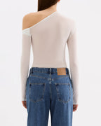 Piper Mesh Long Sleeve Top - Salt - Nude Lucy