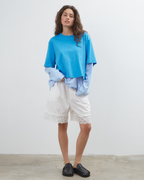 Blue Crush LS Tee - Bright Blue - Commonplace Essentials