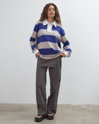Ocean Frill Polo - Navy/Grey/White - Commonplace Essentials