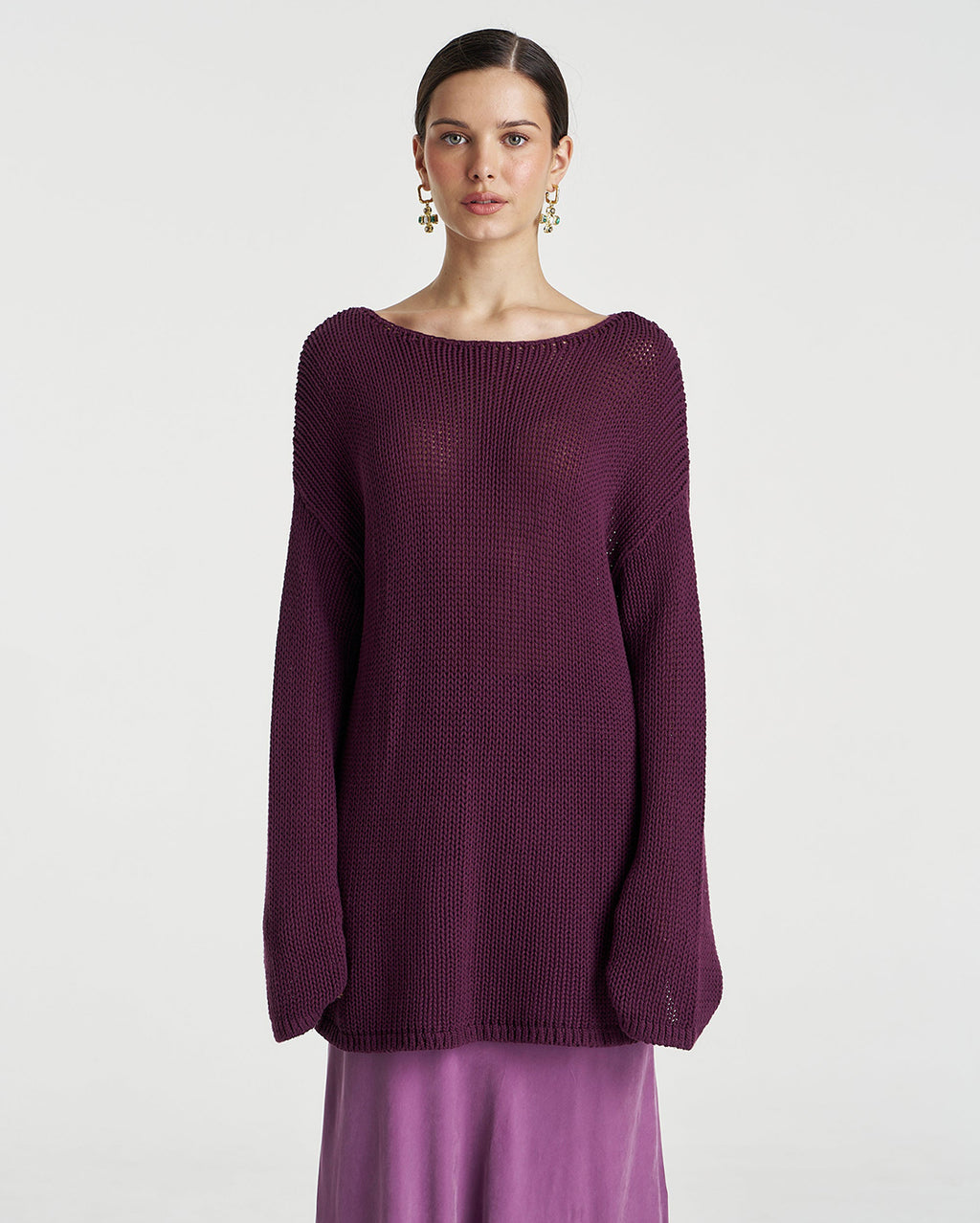 Bell Long Sleeve Knit - Mulberry - Summi Summi