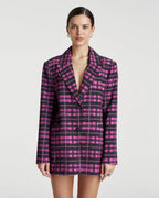 Oversized Blazer - Azalea Plaid - Summi Summi