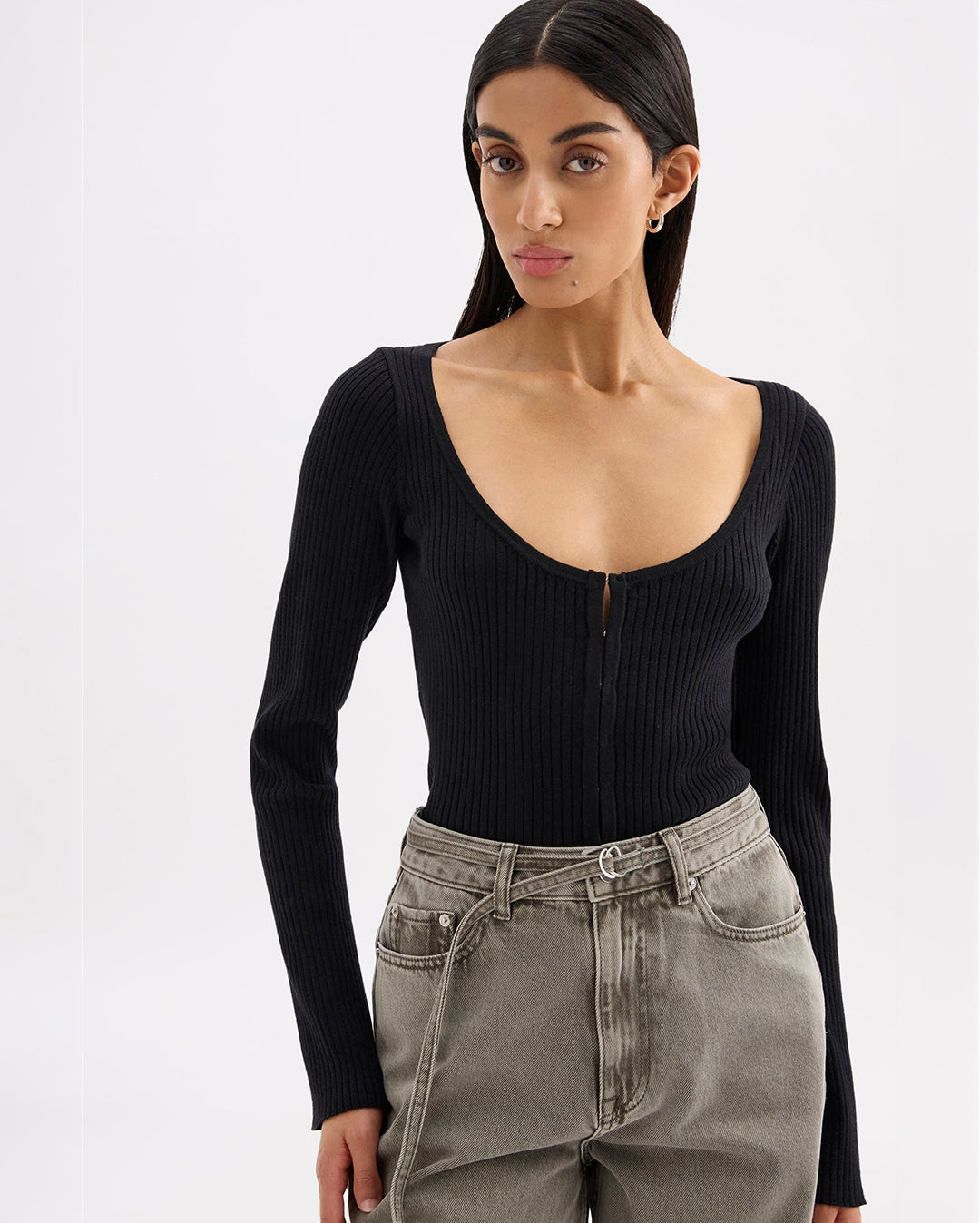 Arlotte Knit Cardigan - Black - Nude Lucy