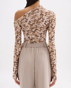 Liora Long Sleeve Mesh Top - Liora - Nude Lucy