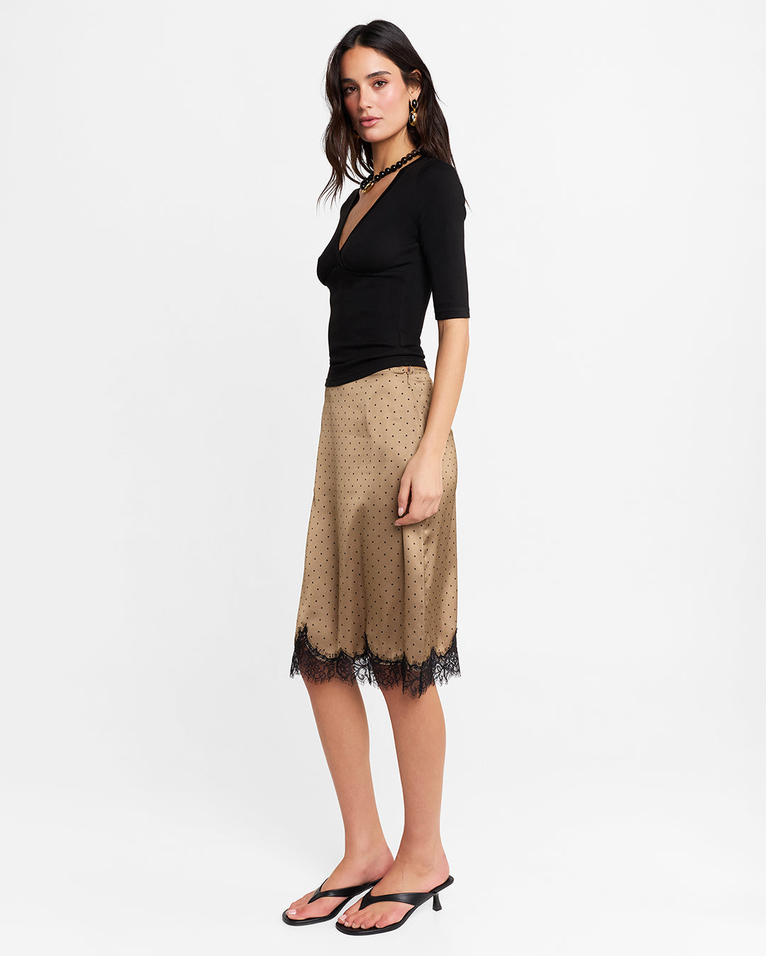 Lucia Skirt - Taupe by Madison the Label - view 5