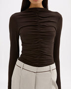 Marti Mesh Top - Espresso - Nude Lucy