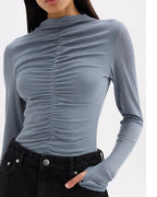 Marti Mesh Top - Nickel - Nude Lucy