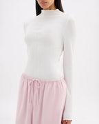 Mimi Long Sleeve Top - Salt - Nude Lucy