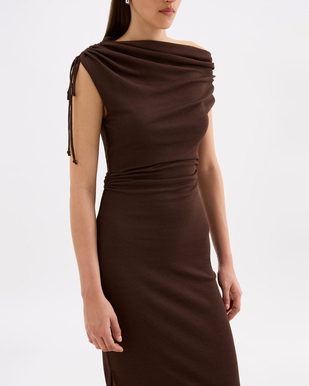 Lani Mesh Maxi Dress - Chocolate - Nude Lucy