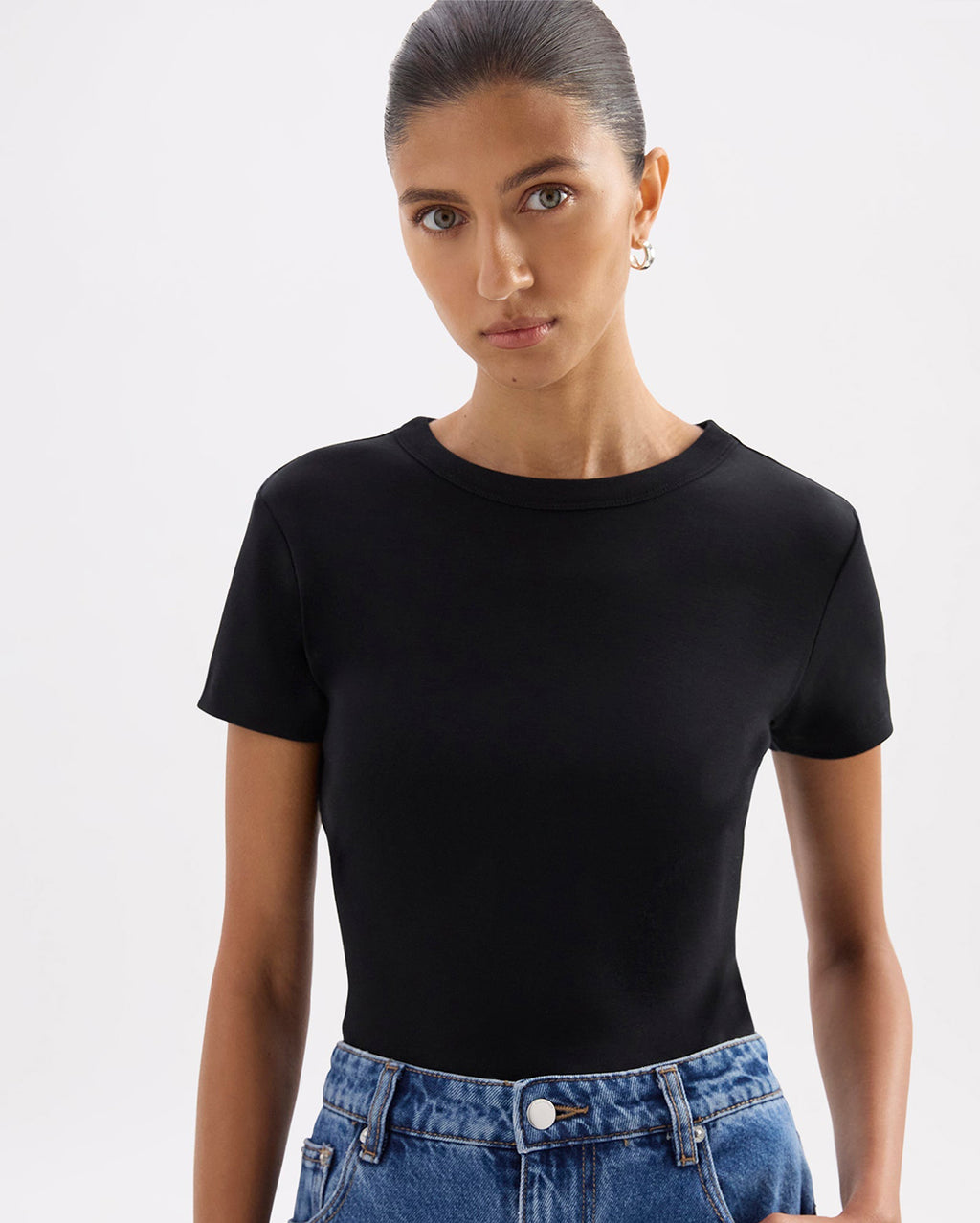 Organic Baby Tee - Black - Nude Lucy