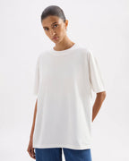 Organic Boyfriend Tee - White - Nude Lucy