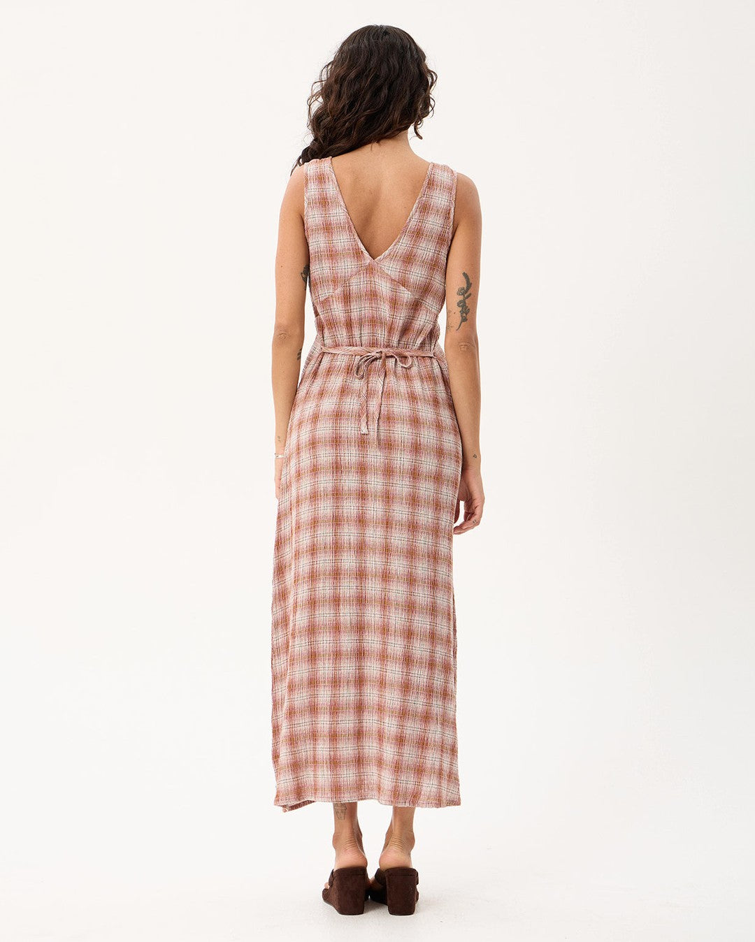 Tully Mirage - Hemp Seersucker Maxi Dress - Desert Check - Afends