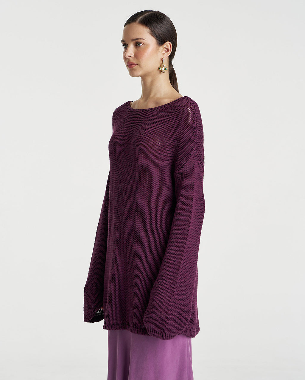 Bell Long Sleeve Knit - Mulberry - Summi Summi