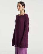 Bell Long Sleeve Knit - Mulberry - Summi Summi