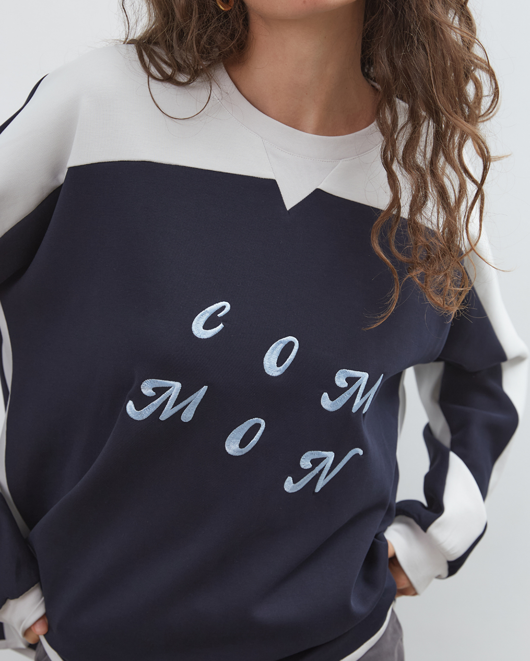 Common Sweatshirt - Navy/Sky - Commonplace Essentials