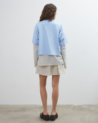Blue Crush LS Tee - Light Blue/Polka Dot - Commonplace Essentials