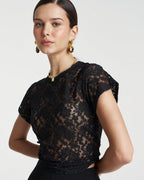 Lace Baby Doll Tee - Black - Summi Summi