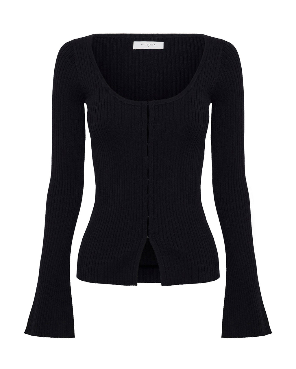 Arlotte Knit Cardigan - Black - Nude Lucy