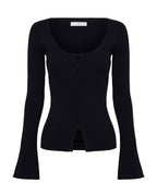 Arlotte Knit Cardigan - Black - Nude Lucy