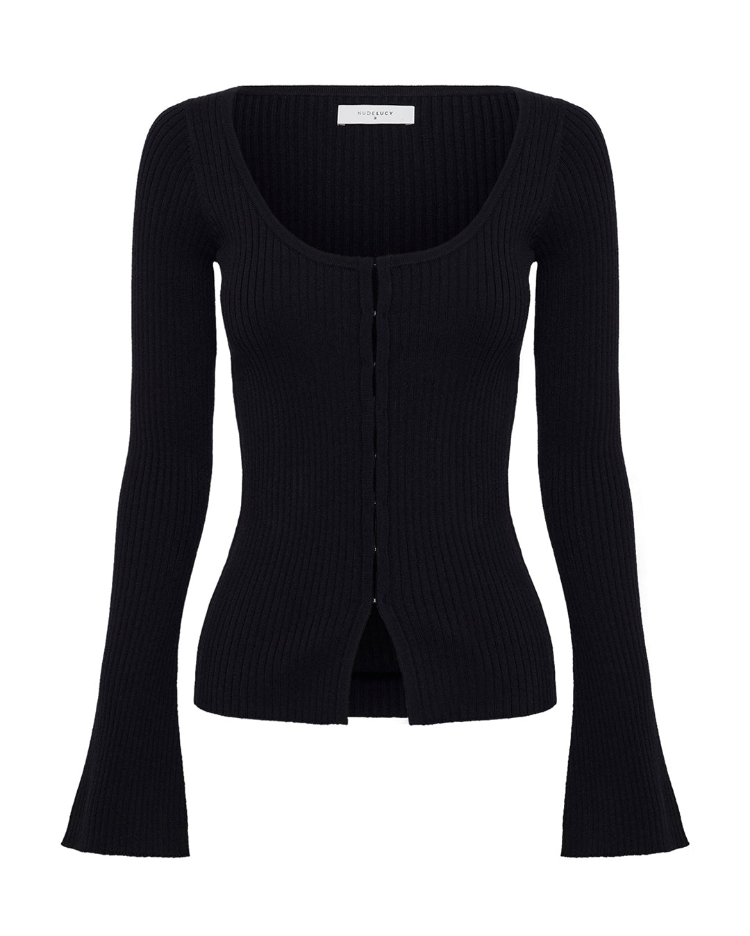 Arlotte Knit Cardigan - Black - Nude Lucy