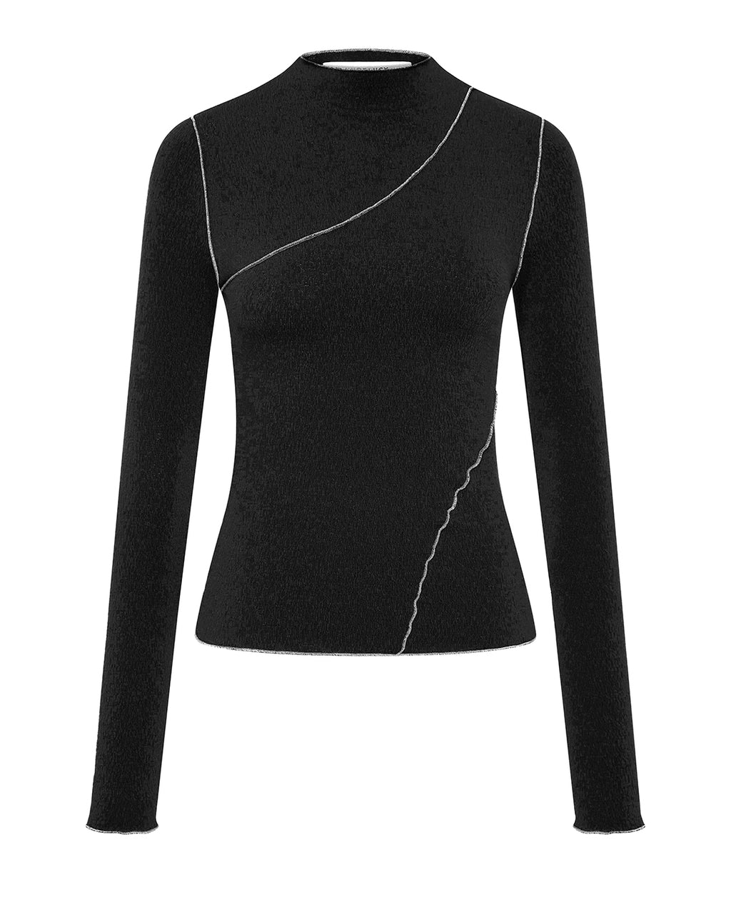 Aslan Long Sleeve Top - Black - Nude Lucy