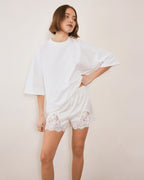Chroma 3/4 Sleeve Tee - White - Commonplace Essentials