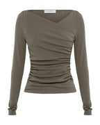 Daniya Long Sleeve Top - Truffle - Nude Lucy