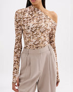 Liora Long Sleeve Mesh Top - Liora - Nude Lucy