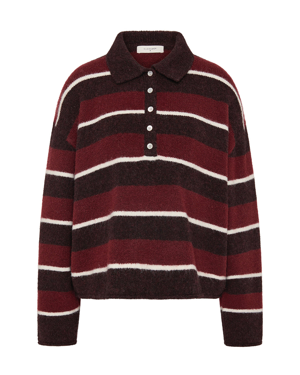 Maia Rugby Knit - Mulberry Stripe - Nude Lucy