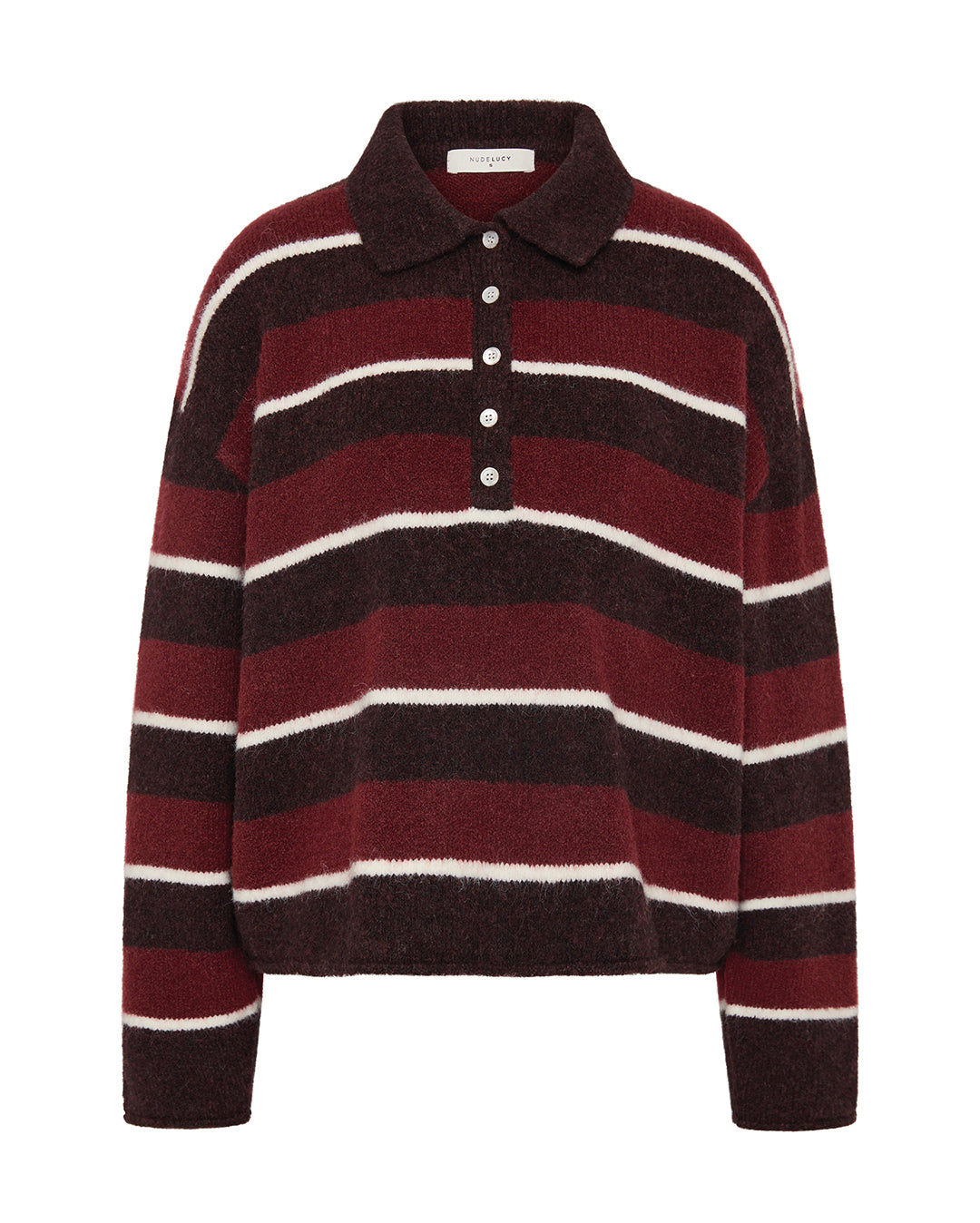 Maia Rugby Knit - Mulberry Stripe - Nude Lucy