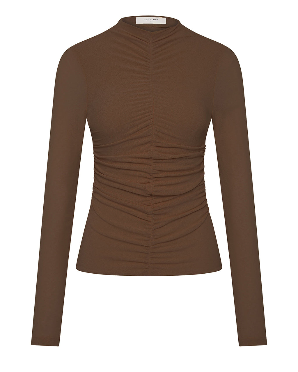 Marti Mesh Top - Espresso - Nude Lucy