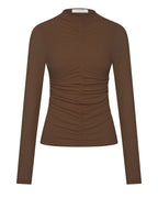 Marti Mesh Top - Espresso - Nude Lucy