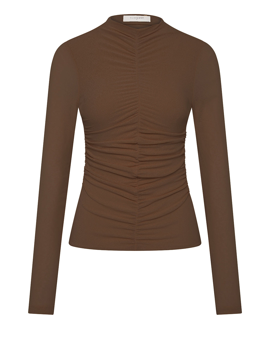 Marti Mesh Top - Espresso - Nude Lucy