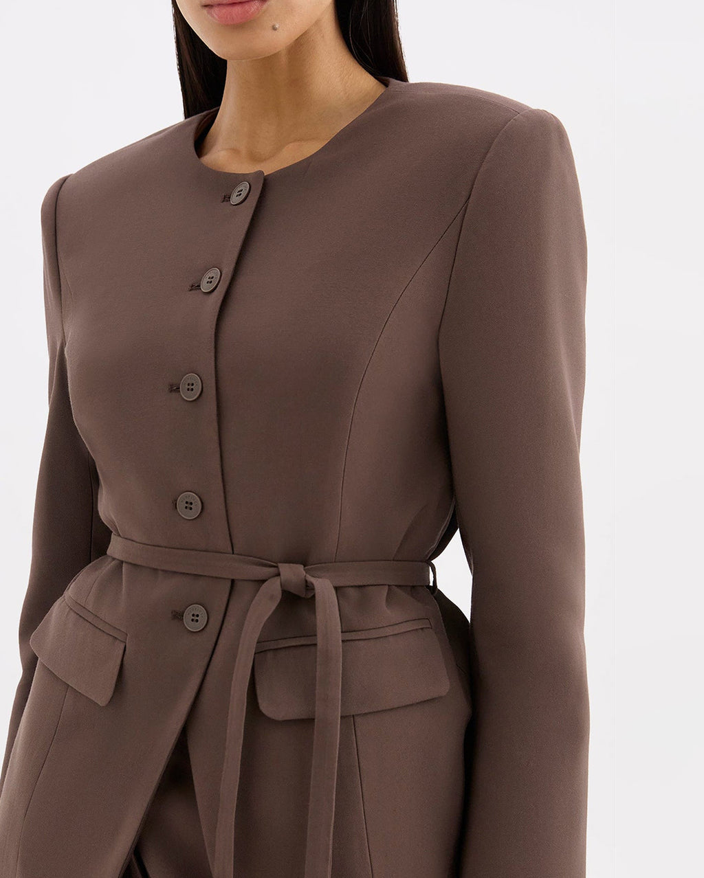 Nadia Jacket - Chocolate - Nude Lucy